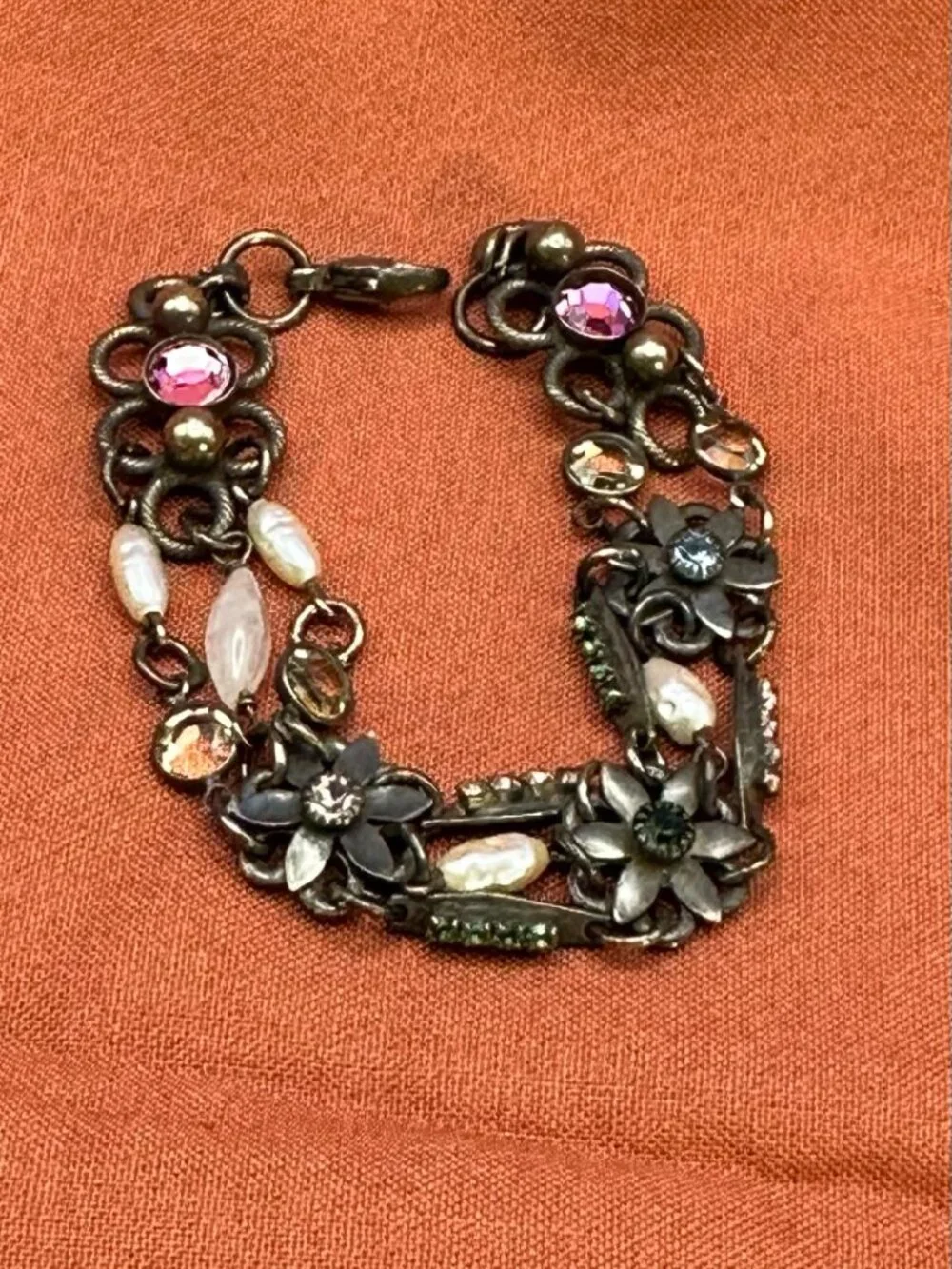 VTG Sorrelli Victorian Revival Swarovski Crystal Bracelet